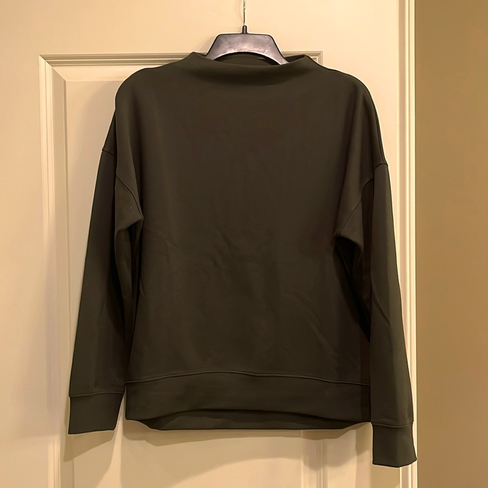 Cynthia Rowley Hunter Green Scuba sweatshirt- Size S